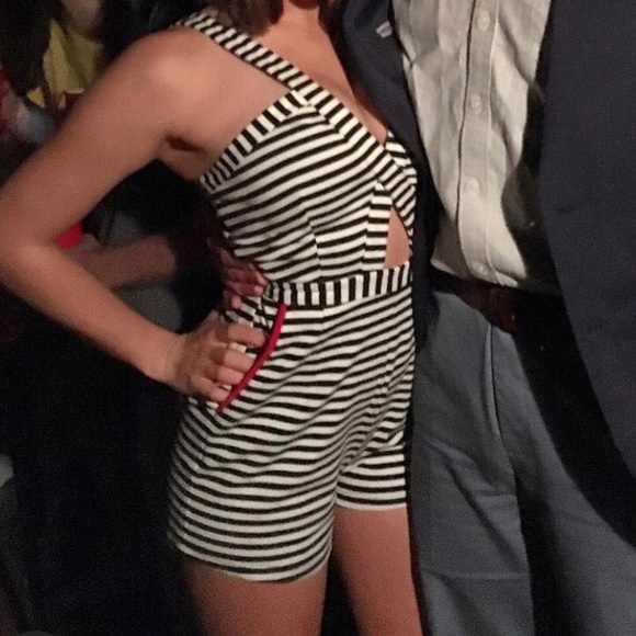 Striped Romper - Picture 1 of 3